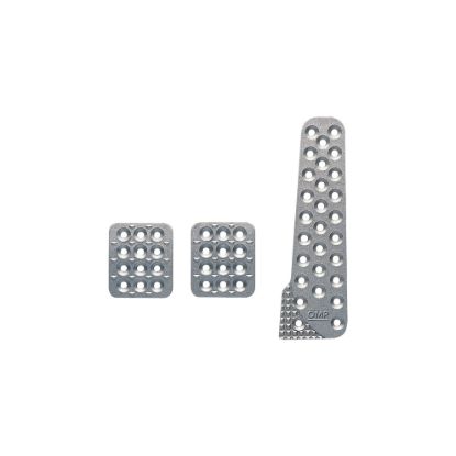 3 Pedal Set Sandblasted Aluminum w/ Long Gas Ped