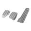 3 Pedal Set Sandblasted Aluminum w/ Long Gas Ped
