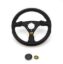 Racing GP Steering Wheel 3 Spoke 330mm Black