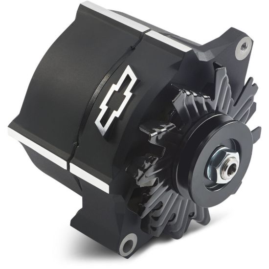 Alternator Raised Bowtie Emblem Black Crinkle