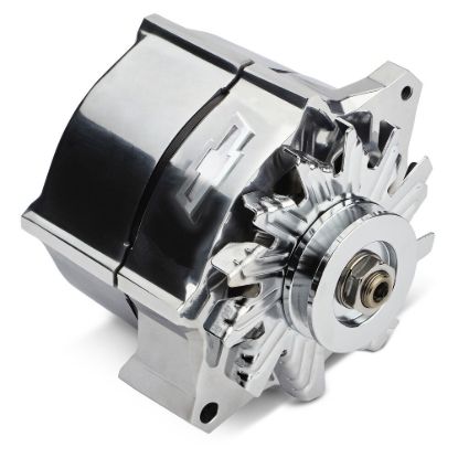 Alternator Raised Bowtie Emblem Polished