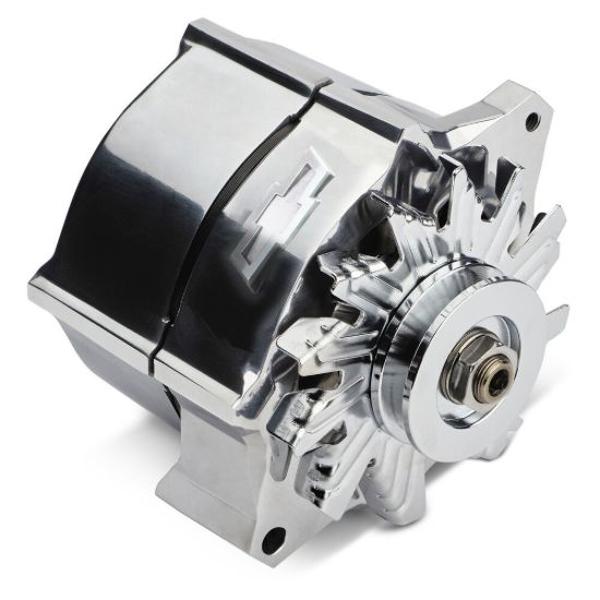 Alternator Raised Bowtie Emblem Polished