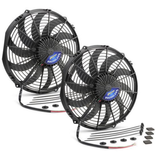 Brushless Electric Fan Dual 12in S-Blade Puller
