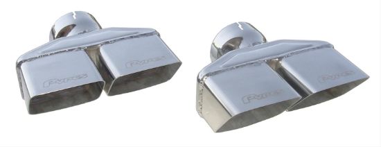 Exhaust Tips Slip Fit 3in Dual Rectangle Slant