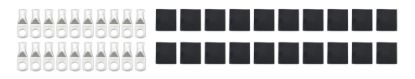 Ring Terminal 3/8in 2 Ga w/Heat Shrink 20pk