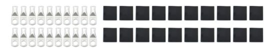 Ring Terminal 3/8in 2 Ga w/Heat Shrink 20pk