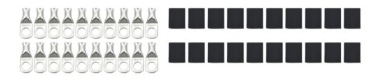 Ring Terminal 1/2in 2 Ga w/Heat Shrink 20pk