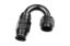 4AN 180 Degree PTFE Reusable Hose End Black