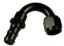 8AN 150 Degree AN/Hose End Push Lock Black