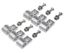 3/16in Polished Aluminum Line Clamps 6/pkg