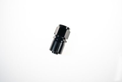 6AN Straight Crimp Hose End Black