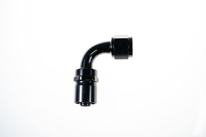 16AN 90Deg Crimp Hose End Black