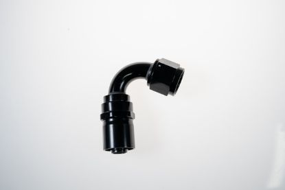 12AN 120Deg Crimp Hose End Black
