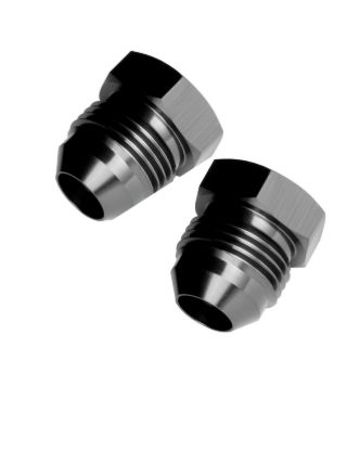 6AN Flare Plug Black 2pk