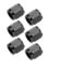 3an Alm Tube Nuts 3/8-24 6pk  Black