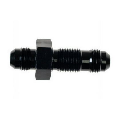 3AN Bulkhead Adapter Black Male Male Straight