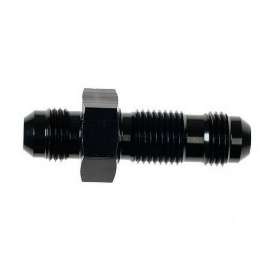 12AN Bulkhead Adapter Straight Male Male Black