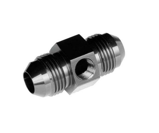 4AN M to 4AN M Fitting 1/8in NPT In Hex Black