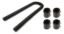 Black 48in Stainless Radiator Hose Kit