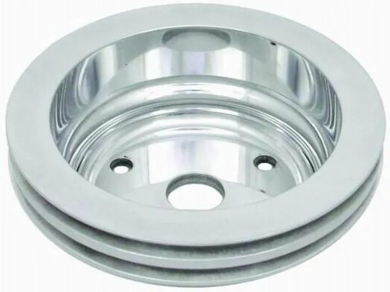 Pol Alum SBC Double Gro ove Pulley