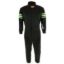 Black Suit Single Layer Kids XX-Large Green Trim