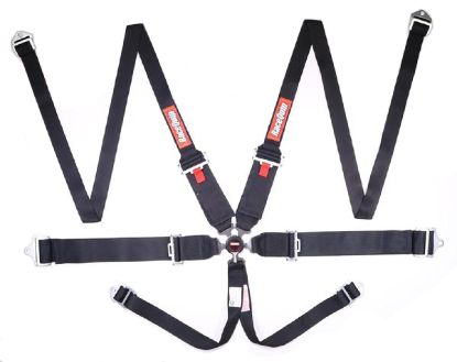 6pt Harness Camlock HNR Black SFI