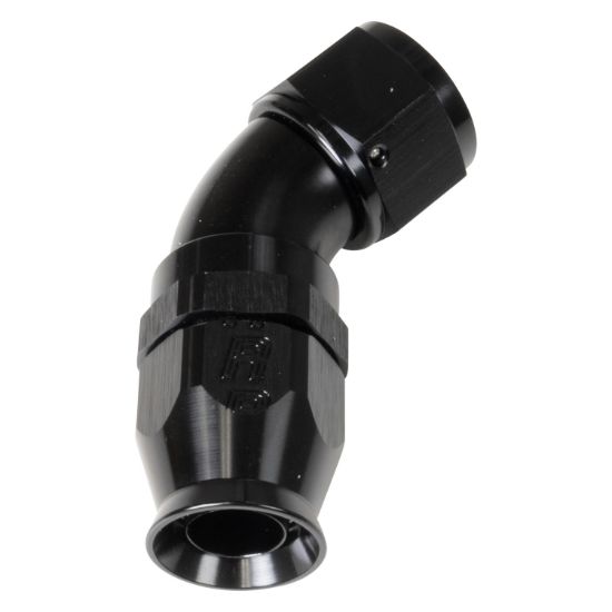 6AN 45Deg Pro Hose End PTFE Black