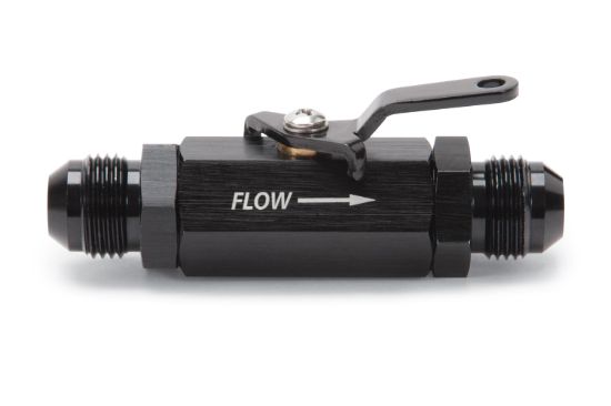 Shutoff Valve 8an Male Black Finish