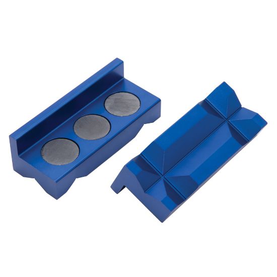 Billet Alum Vice Jaws Blue Anodized