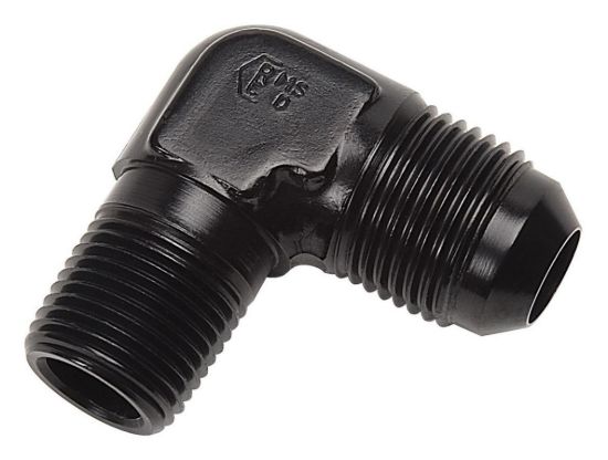 6AN 90Deg to 1/8NPT Black