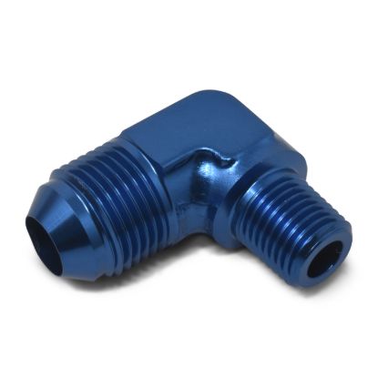 8AN 90Deg to 1/2NPT Blue