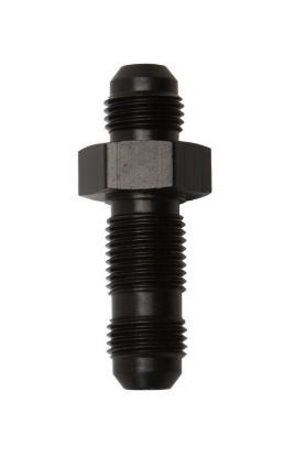 #6 Str Bulkhead Fitting Black