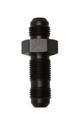 8AN Str Bulkhead Black