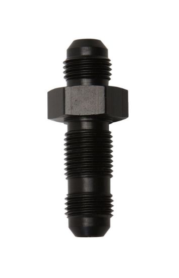 8AN Str Bulkhead Black