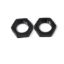 8AN Bulkhead Nuts Black 2/pkg