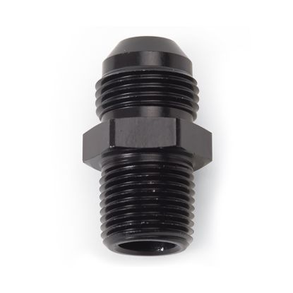 Adapter Ftg #6 to 1/2 NPT Str Black