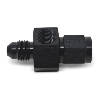 4AN F To M Fitting 1/8 Gauge Port Black