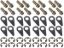 Header Bolt Kit - 6pt. 3/8-16 x 1in (16)