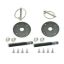 Hood Pin Kit Flip-Over Clips 1/2in Dia. Black