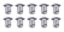 Oval Head Buttons .450 Long 10 Pack