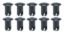 Oval Head Buttons .600 Long Black 10 Pack