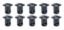 Oval Head Buttons .450 Long Black 10 Pack