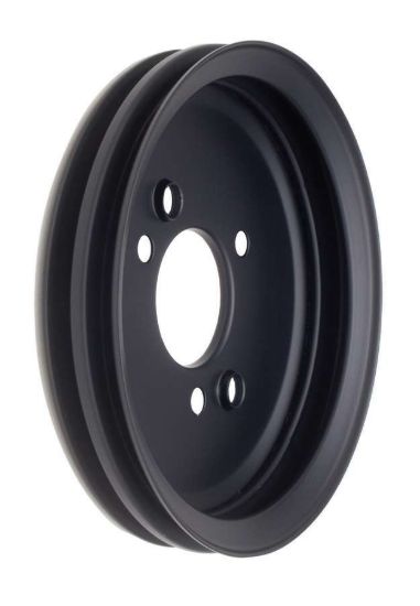 BBC SWP Crankshaft Pulley 2 Groove Black