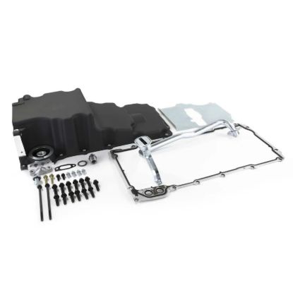 LS Low Profile Retrofit Black Oil Pan