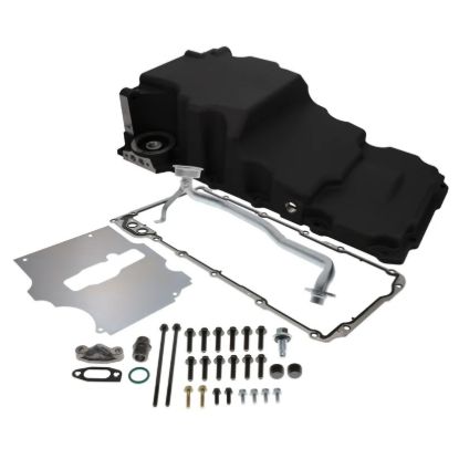 LS Low Profile Retrofit Black Oil Pan