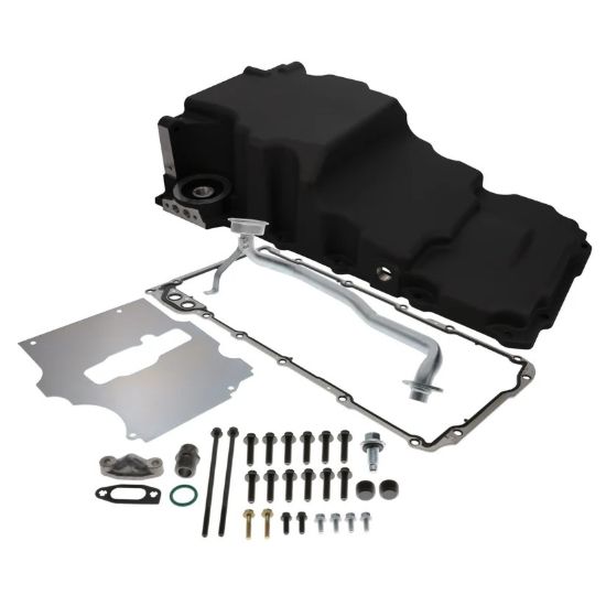 LS Low Profile Retrofit Black Oil Pan