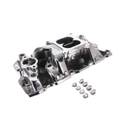 57-95 SBC Air Gap Intake Polished Dual Plane