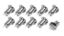 Oval Head Button Alum .500 Long 10 Pack