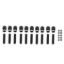 Gear Cover Kit High Nut Alum Short Blk 6-Bolt