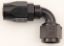#8 90 Deg Double Swivel Hose End Black